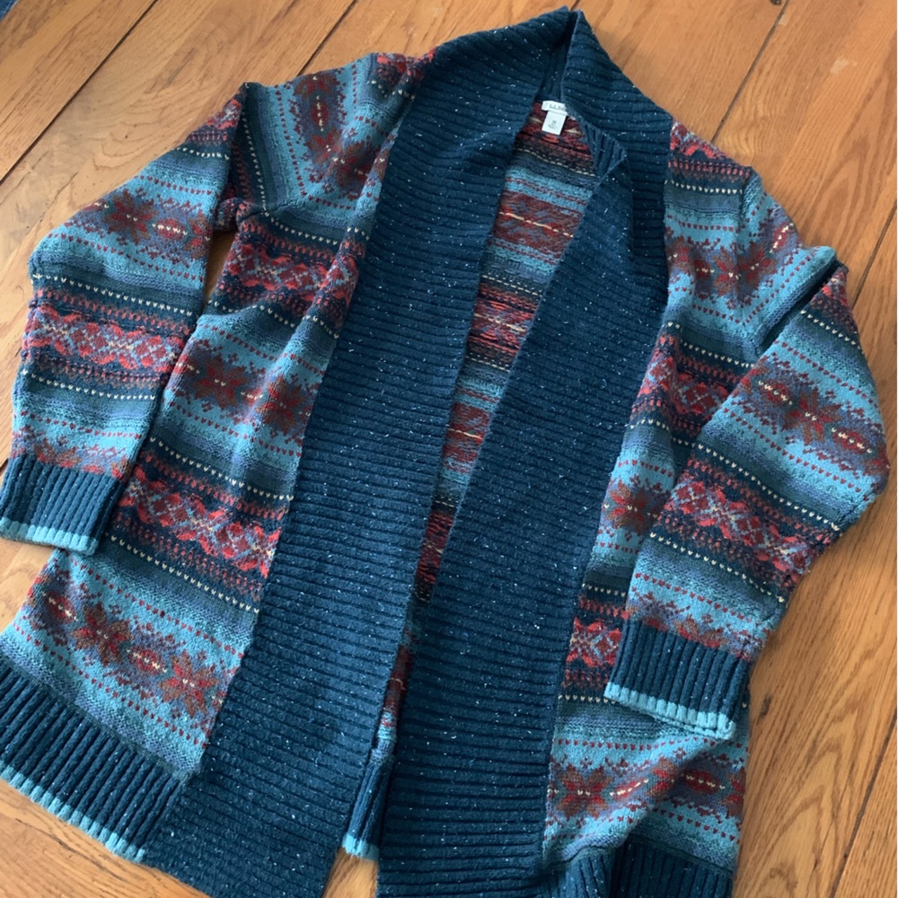 LLBean open cardigan